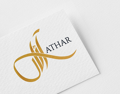 ATHAR LOGO brand branding calligraphy icon illustration lettering logo logodesign logos mark minimal monogram typography ui visual identity
