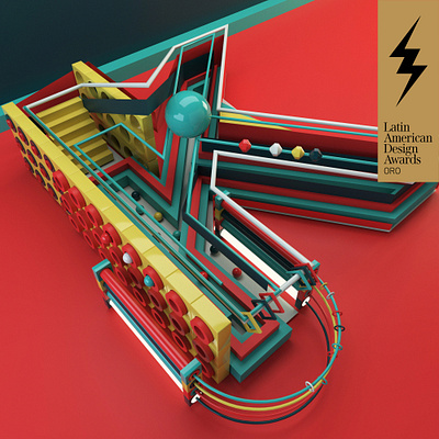 Letra K GOLD PlayFont 3d 3d artist 3dfont 3dillustration 3dtype 3dtypo colors constructivism playfont type