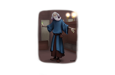 Merlin the Wizard character design clip studio paint digital art illustration illustration art