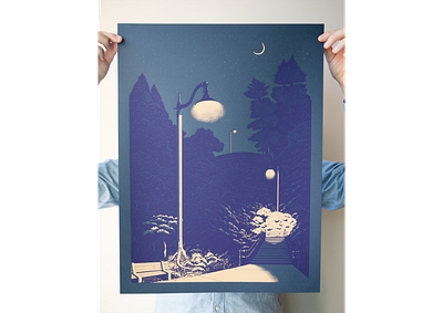 Magic Lantern | Posters for Parks 2019 art design drawing hand drawn illustration lantern minneapolis moon mpls nature park parks parks and rec poster poster art screenprint screenprinting