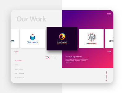 Design Agency - Our Work agency creative design gallery inovative inspiration modern portfolio profile samples showcase ux ui website work