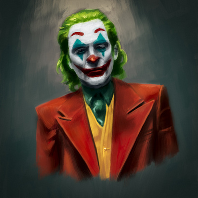 Joker digital painting illustration joker painting portrait