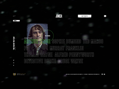 Joker Movie UI Animation 2019 after effects animation dark design digital interaction interactiondesign interactive joker loading movie muzli transition ui ux video web web design webdesign