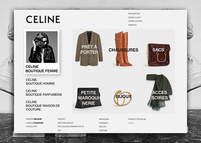 Celine Web celine design flatdesign graphic material minimal typography ui ux web website