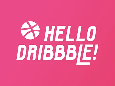 Hello Dribbble! design dribbble invite first shot illustration logo typography