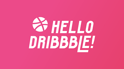 Hello Dribbble! design dribbble invite first shot illustration logo typography