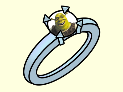 shrek ring?? illustration jewellery ring shrek