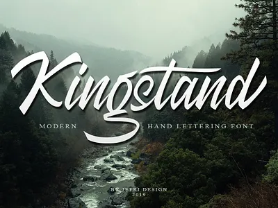 Kingstand Script Font branding design font font design handwritten illustration lettering logo type typography vector