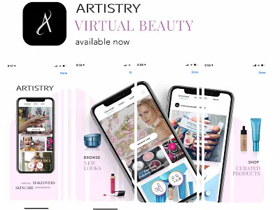 Artistry Virtual Beauty beauty ecommerce product design ui ux vr