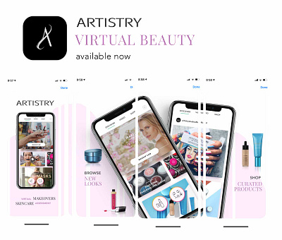 Artistry Virtual Beauty beauty ecommerce product design ui ux vr