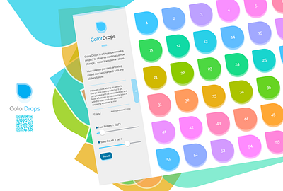 Color Drops animation color css css grid design html hue logo minimal responsive typography ui ux web