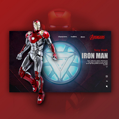 Iron man ui ux web