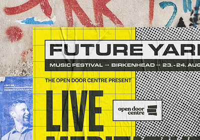 Future Yard Meditative Drone Yoga artwork brand festival future gig gig poster live liverpool music poster print texture treatment urban wall yoga