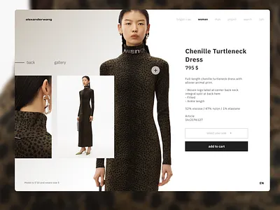 Redesign alexanderwang clothes clothes shop design flat minimal online ui web