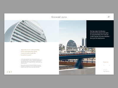 Ground zero project page adobe xd architecture interfacedesign ui ux webdesign