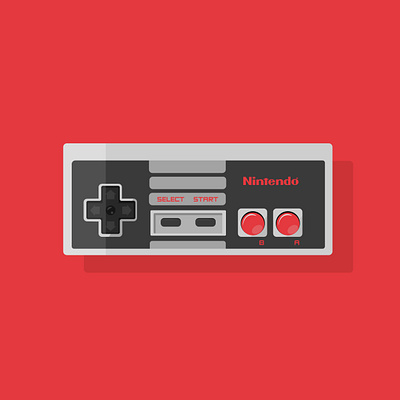 NES Controller gaming graphic design illustration nes nintendo retro retro gaming