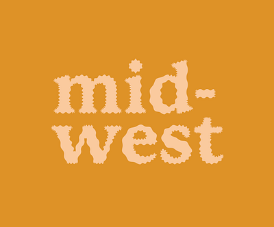 Midwest Print design typography vector