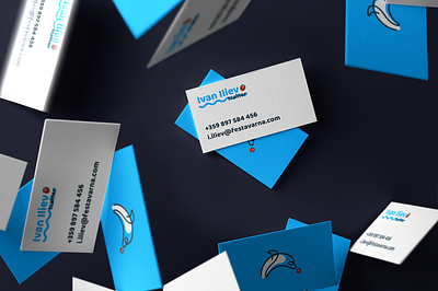 Dolphinarium - Mark&Cards branding business cards dolphin dolphinarium ocean sea seal sealife