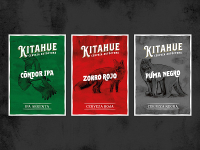 Kitahue Posters animal beer branding brewery craft beer design illustration poster