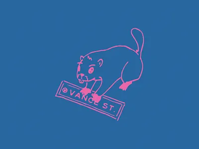 Vance Street animal illustration sign sketch street