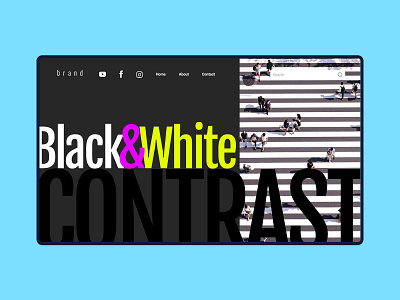 CONTRAST Web design — Landing Page / header design branding contrast creativity design freebies graphic design header webdesign website 网页设计