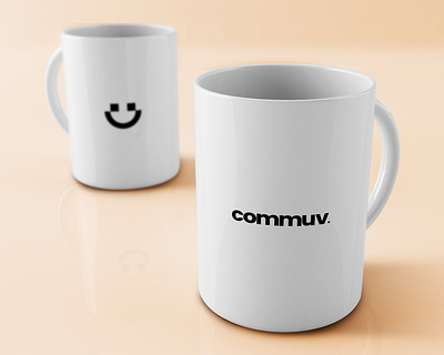 Commuv Mugs brand brand identity business community developer developers community icon logo logotipo logotype microsoft smile smile logo