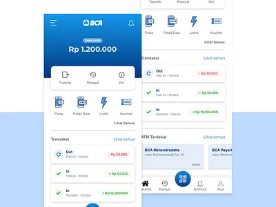 BCA Mobile Banking mobile mobile app mobile app design mobile banking mobile design mobile ui