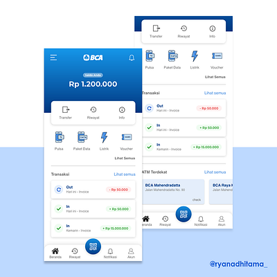 BCA Mobile Banking mobile mobile app mobile app design mobile banking mobile design mobile ui