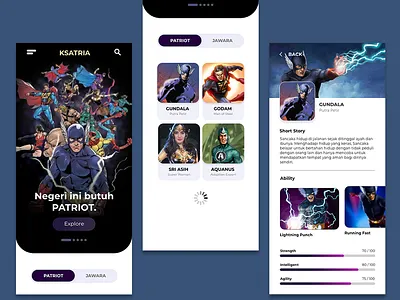 Ksatria App adobe illustrator adobe xd branding mobile mobile app mobile design mobile ui mobile uiux mockup