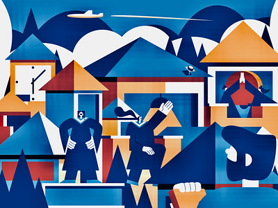 Graduated china colorful fashion flame graduated illustration illustrations jon jondesigner ui ux