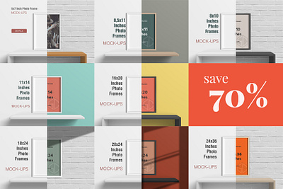 Mockup Bundle - Most Popular Picture Frame Sizes design discount frame frame mock up frame mockup frame sizes mockup mockup bundle mockup design mockup psd most popular picture frame sizes photo art photo frame photo mockup photography picture mockup popular sizes psd mockup save 70 special offer