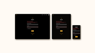 login error page for FrontEnd30 website / UI design branding error page form error form field login login page ui uidesign web deisgn