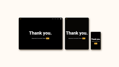 thank you with login button for FrontEnd30 website / UI design branding thank you ui ui design web design