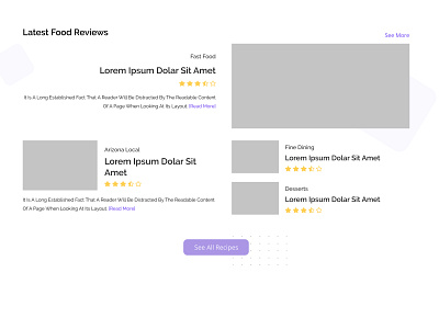 Food Review Blog Article Layout article blog blog design blogger clean concept design landingpage layout purple structure typography ui web webdesign website