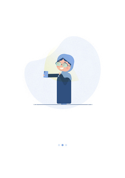 arab family animation app character design flat illustration minimal persian