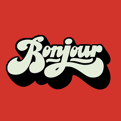 Bonjour design illustration letter letter art lettering type typographic typography