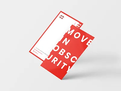 Hidden DJ Business Card abstract business card clean dj logo font modern red text