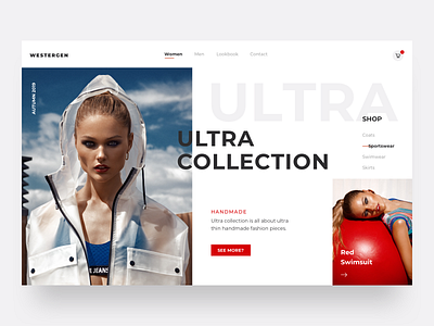 Fashion Product Page UI card collection design fashion interface landing minimal navigation product product page shop shopping ui ux web website