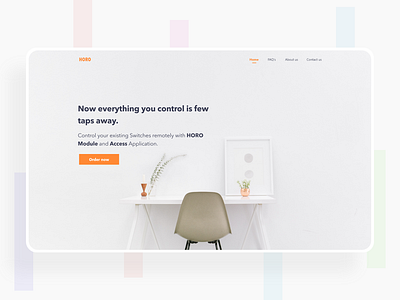 HORO - Smart Assist - Homepage branding design homepage interface landing page minimal product design smart home ui ux web web design website
