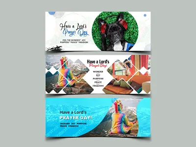 Have A Lord's Prayer Day Banner Design ad advertisement banner design graphics instagram nisha nisha droch poster vector