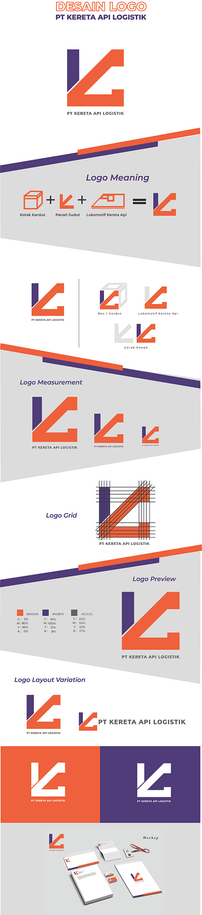 LOGO CONCEPT PT KERETA API LOGISTIK (REJECTED) brand identity branding design logo logo design logo ideas