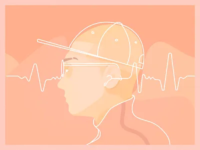 Musiclistener affinity affinitydesigner art creamy design illustration light music nocontrast shapes urban vector