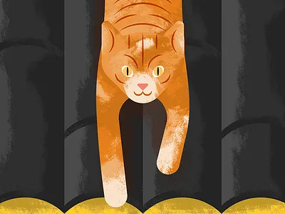 The Cat cat gato illustration ilustración roof spain tejado