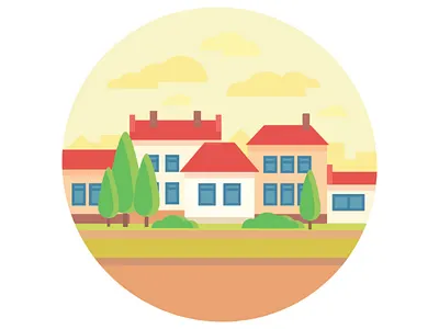 Village illustration adobe beautiful creative graphic design graphic designer illustration illustrator vector village