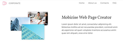 Mobirise Web Page Creator — Article Block CorporateAMP bootstrap design mobile mobirise responsive software webdesign webdevelopment website website builder