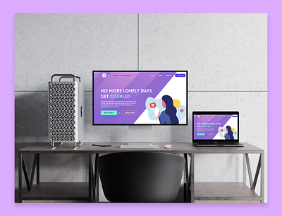 Landing Page dailyui date app design desktop design illustration landing page love