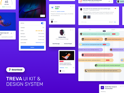 TREVA UI Kit & Design System admin dashboard analysis dashboard dashboard design dashboard ui design design component design system flow stats ui ui kit ui ux design web design website design