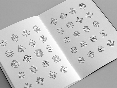 Immutable logo draft sketches blockchain branding chrystal circuit crypto cybersport esport gaming geometry hexagon letter i logo pencil portal publisher sketches star stone tech wire