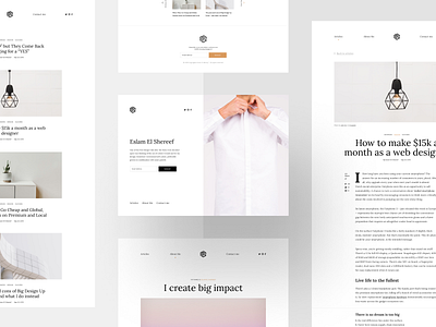 Minimal Personal Blog blog clean design easyeze eslam elshereef flat minimal ui ux web web design website