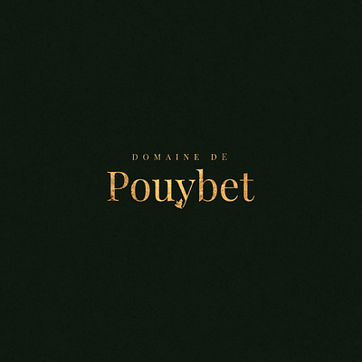 Domaine de Pouybet - rebranding bat brand branding gold foil logo logotype serif type typography vineyard wine winery